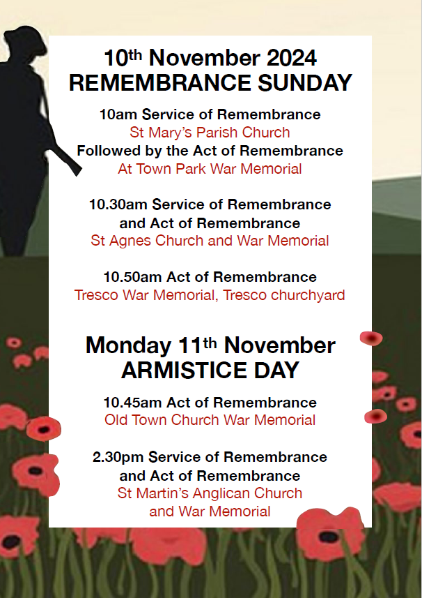 Arrangements for Remembrance Sunday and Armistice Day 2024 Council of